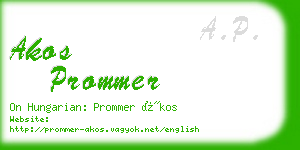 akos prommer business card